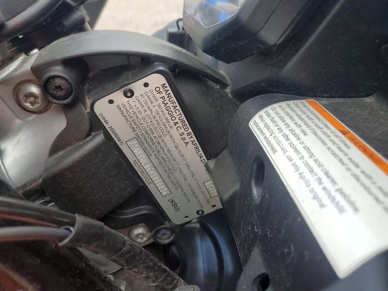 2022 Aprilia Tuono VIN ZD4KSUL06NS000056 COPART salvage auction — MECHANICAL, Fl - Certificate Of Title, sold $2,350 on 2026-08-03 (photo 9)