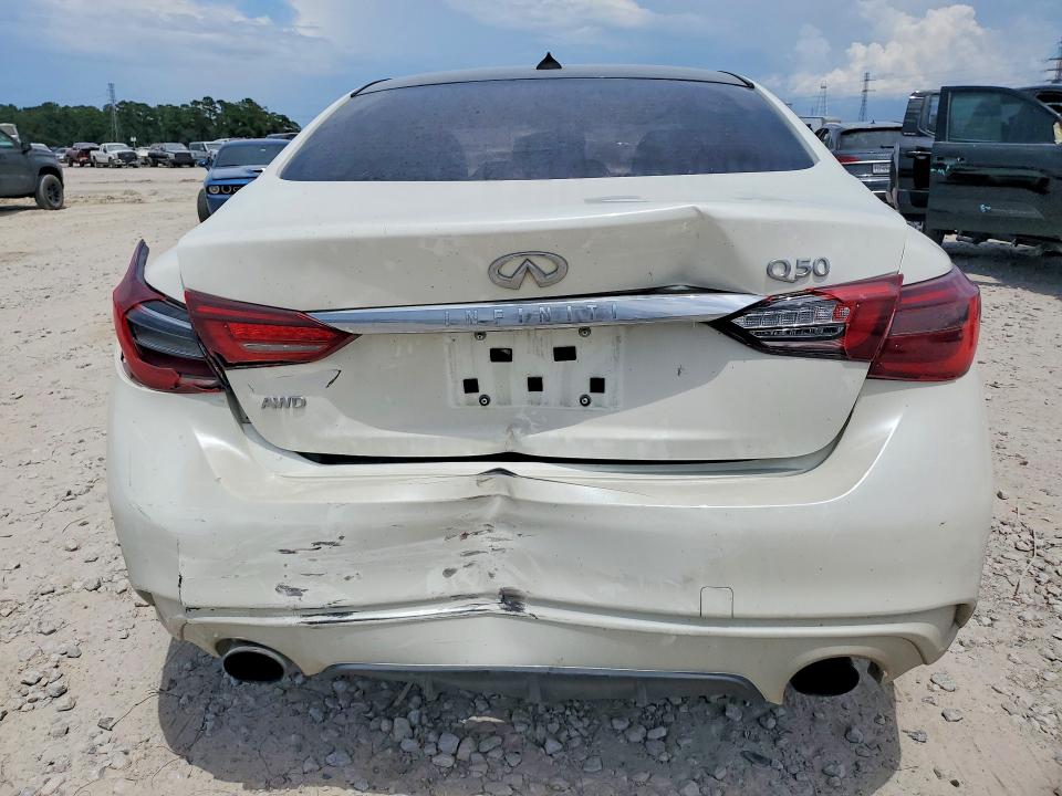 2018 Infiniti Q50 VIN JN1EV7AR8JM445340 COPART salvage auction — REAR END, Tx - Salvage Vehicle Title, sold $3,800 on 2026-07-10 (photo 6)