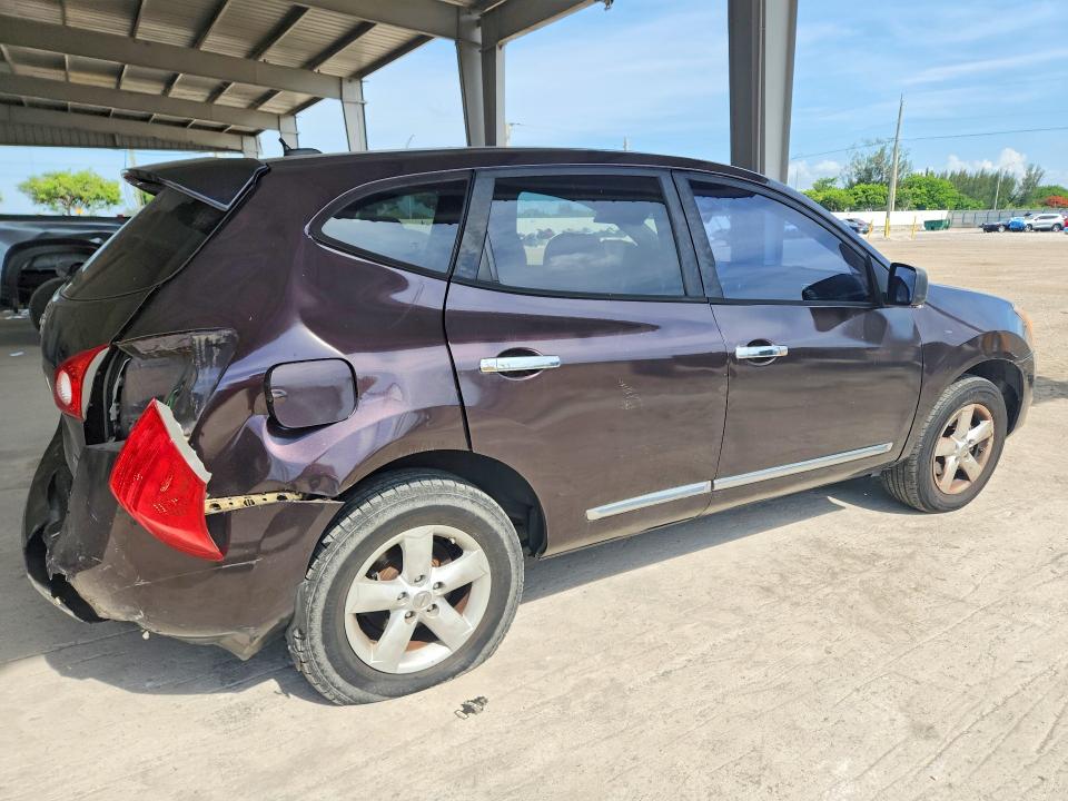 2013 Nissan Rogue VIN JN8AS5MV3DW624934 COPART salvage auction — REAR END, Fl - Cert Of Ttl-Rebuilt&Slvg Rbld, sold $600 on 2026-07-15 (photo 3)
