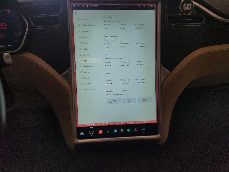 2015 Tesla Model s VIN 5YJSA1H24FFP77826 COPART salvage auction — FRONT END, Salvage Title, sold $250 on 2026-07-27 (photo 9)