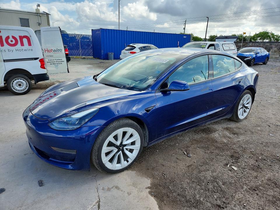 2022 Tesla Model 3 VIN 5YJ3E1EA2NF289901 COPART salvage auction — REAR END, FL - CERTIFICATE OF TITLE, sold $6,300 on 2026-07-20 (photo 1)