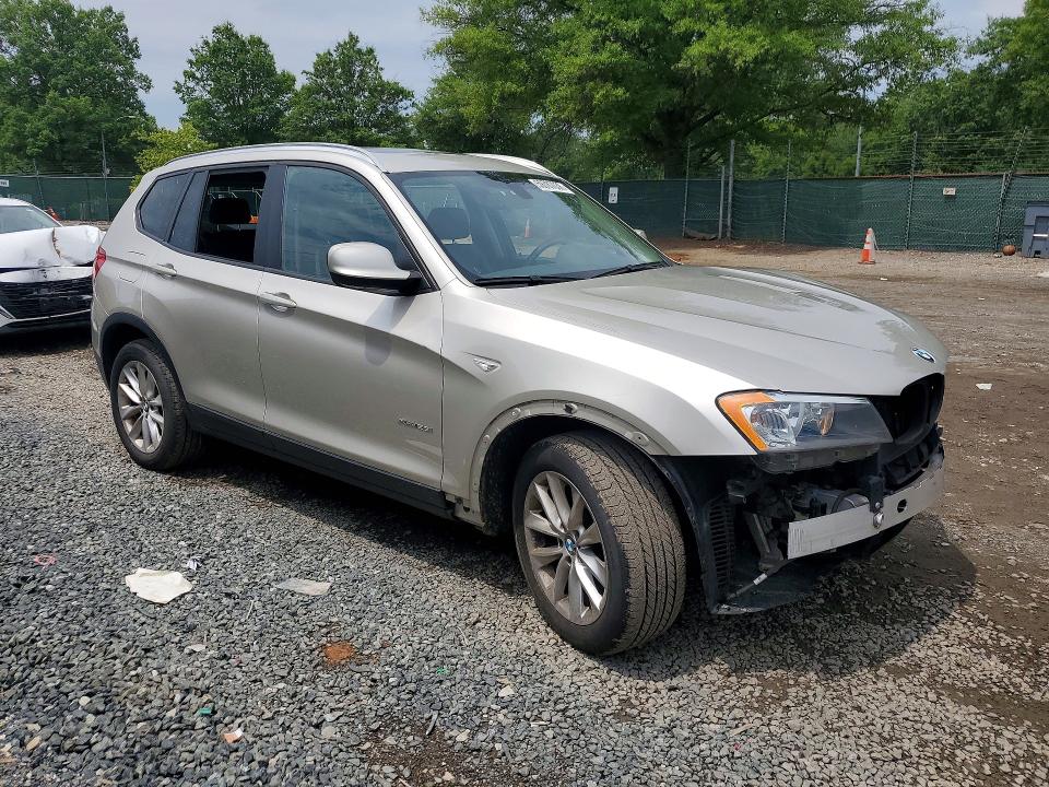 2014 BMW X3 VIN 5UXWX9C55E0D41419 COPART salvage auction — FRONT END, Md - Cert Of Salvage < 75% Damage, sold $925 on 2026-07-28 (photo 4)