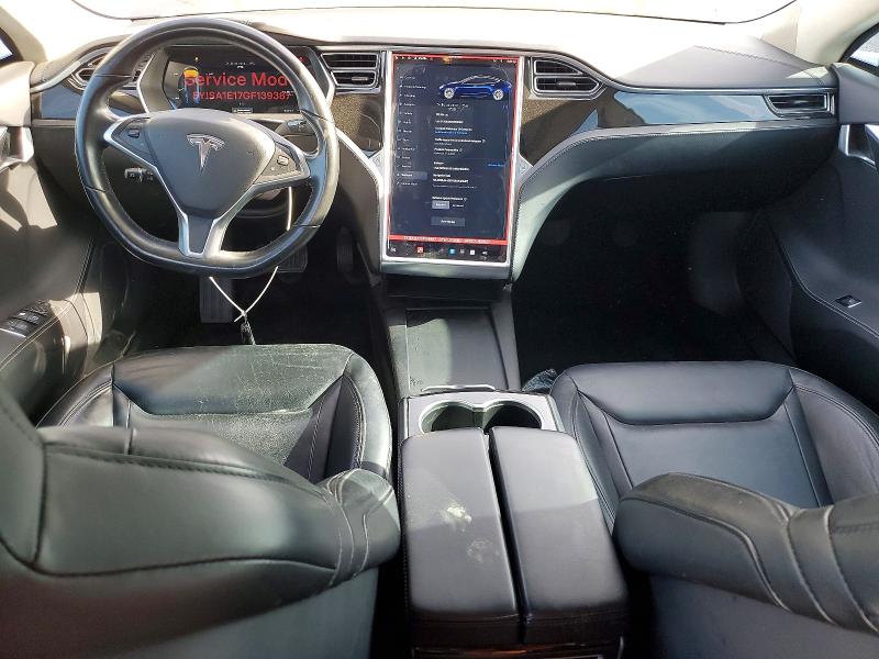 2016 Tesla Model s VIN 5YJSA1E17GF139387 COPART salvage auction — NORMAL WEAR, Ca - Dlr/Dis/Exp Only Salvage Title, sold $2,700 on 2026-07-07 (photo 8)