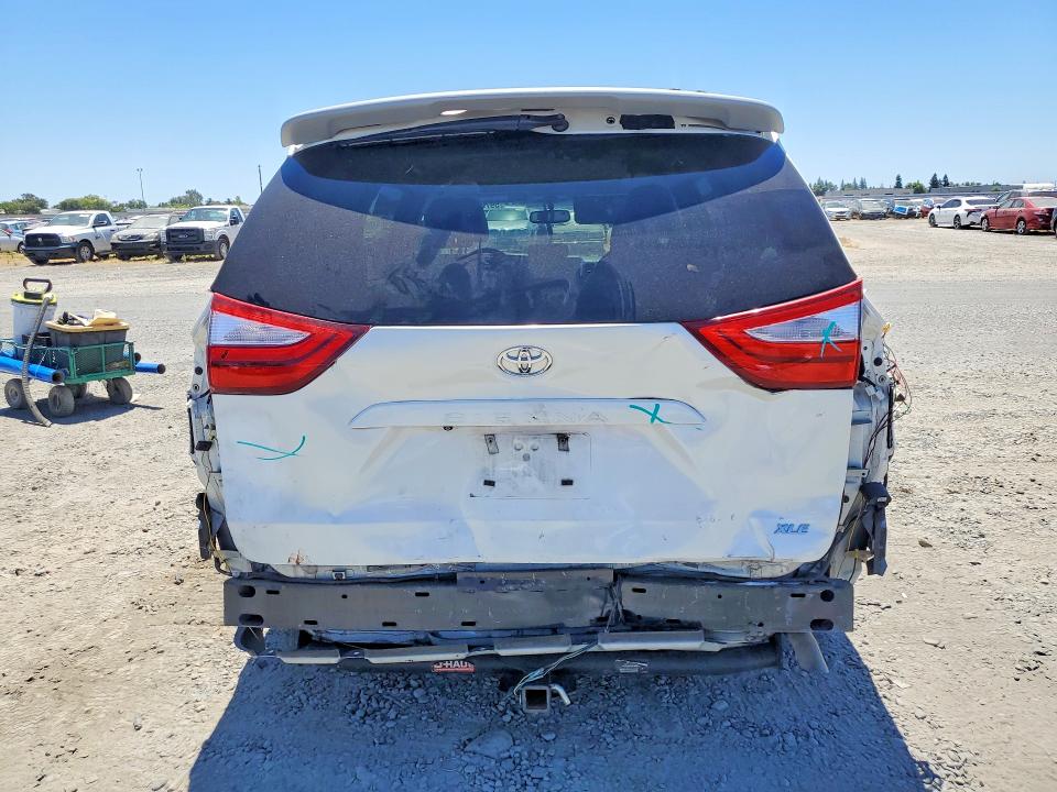 2015 Toyota Sienna VIN 5TDYK3DC9FS527320 COPART salvage auction — REAR END, CA - SALVAGE CERTIFICATE, sold $3,150 on 2026-07-16 (photo 6)