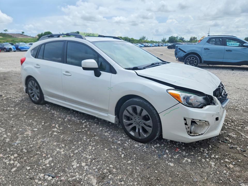 2013 Subaru Impreza VIN JF1GPAL62D2820399 COPART salvage auction — FRONT END, Fl - Cert Of Title Slvg Rebuildable, sold $400 on 2026-07-16 (photo 4)