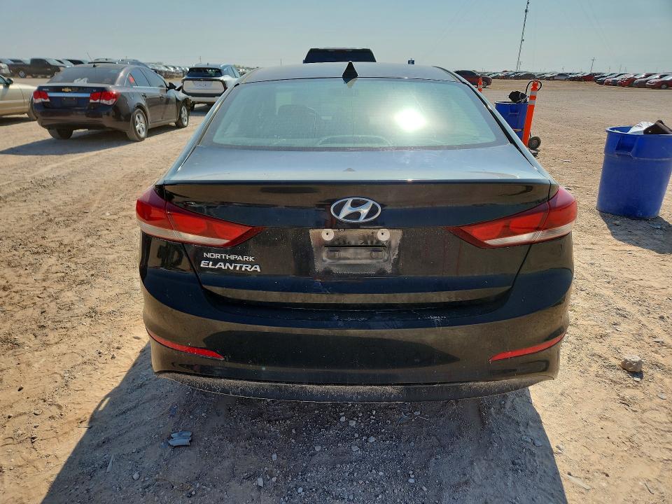 2017 Hyundai Elantra VIN KMHD84LF7HU060357 COPART salvage auction — HAIL, Nm - Certificate Of Title, sold $1,200 on 2026-07-22 (photo 6)