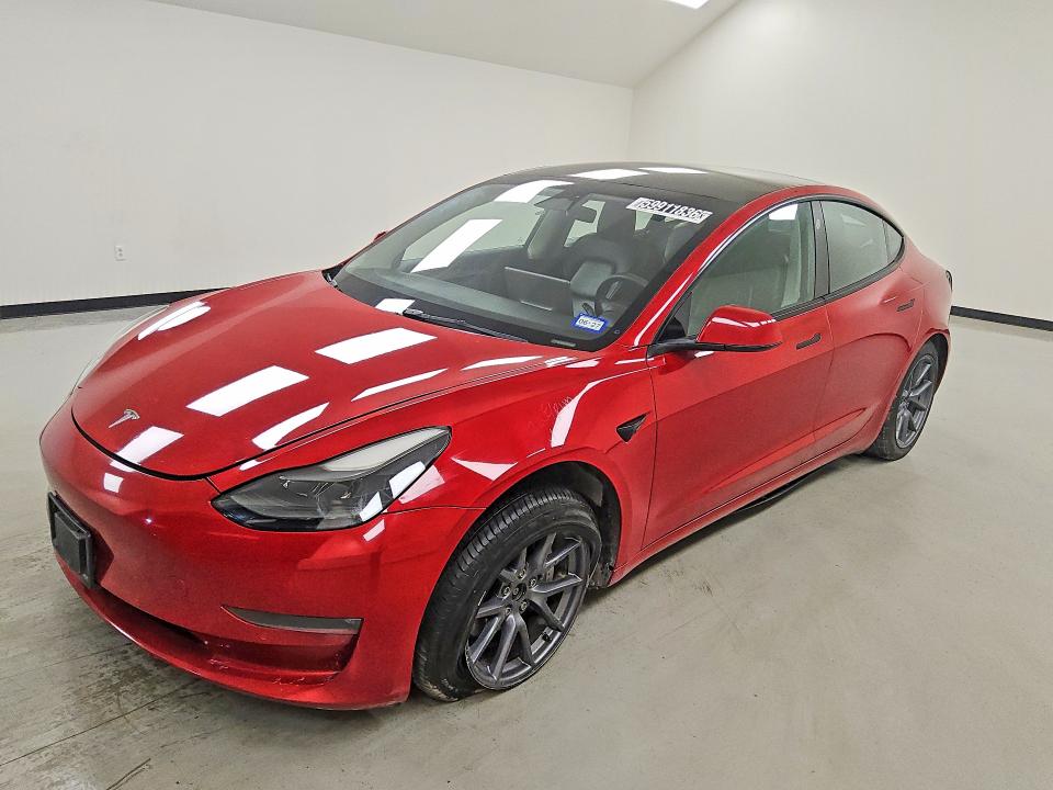 2022 Tesla Model 3 VIN 5YJ3E1EB3NF290872 COPART salvage auction — ALL OVER, TX - CERTIFICATE OF TITLE, sold $3,350 on 2026-07-20 (photo 1)