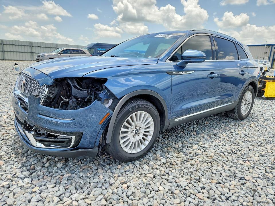 2019 Lincoln Nautilus VIN 2LMPJ6J99KBL22746 COPART salvage auction — FRONT END, Fl - Cert Of Title Slvg Rebuildable, sold $10 on 2026-07-28 (photo 1)