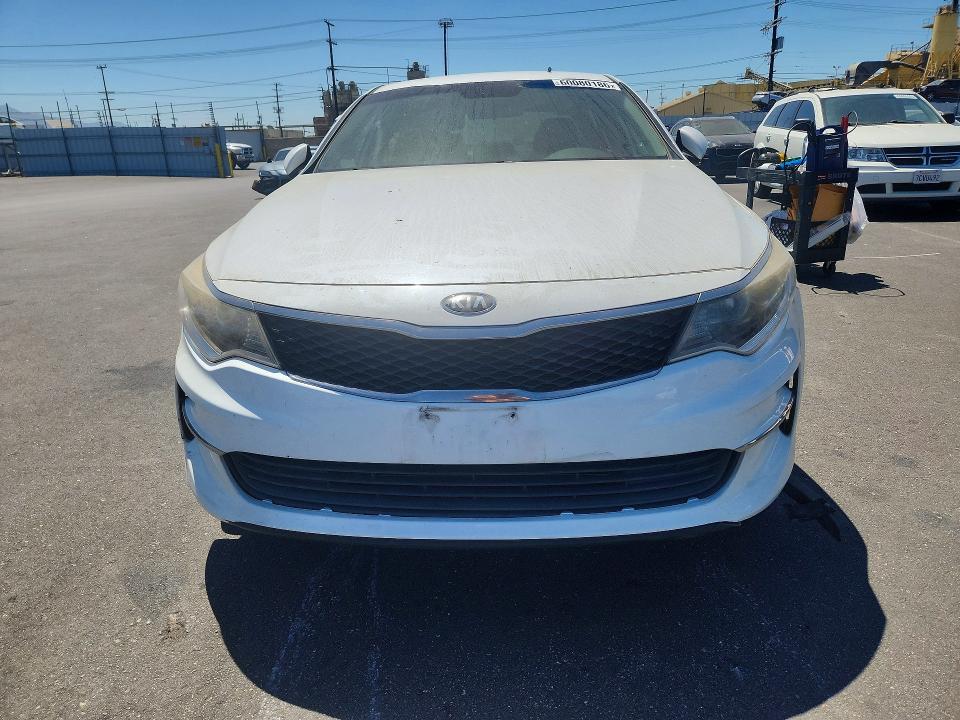 2017 Kia Optima VIN 5XXGT4L31HG156626 COPART salvage auction — VANDALISM, Ca - Salvage Certificate, sold $725 on 2026-07-15 (photo 5)