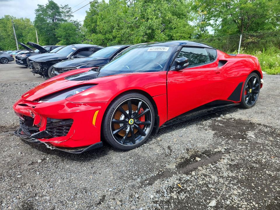 2017 Lotus Evora VIN SCCLMDVN4HHA10753 COPART salvage auction — FRONT END, Nj - Cert Of Title-Salvage, sold $26,000 on 2026-09-03 (photo 1)