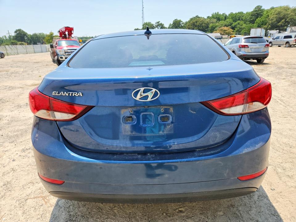 2016 Hyundai Elantra VIN KMHDH4AE8GU623148 COPART salvage auction — FRONT END, Md - Cert Of Salvage > 75% Damage, sold $250 on 2026-07-28 (photo 6)