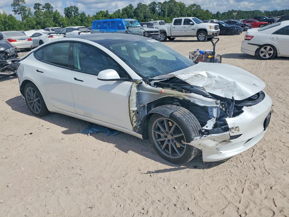 2021 Tesla Model 3 VIN 5YJ3E1EA9MF090813 COPART salvage auction — REAR END, Tx - Salvage Vehicle Title, sold $150 on 2026-07-24 (photo 4)