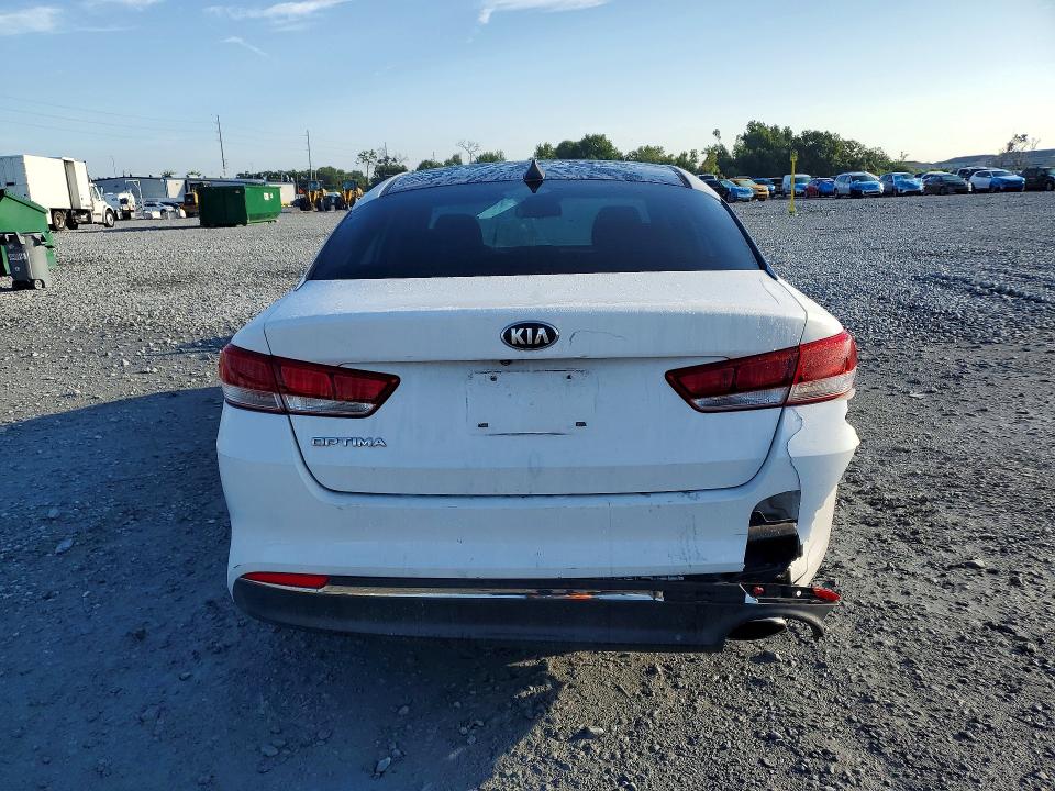 2016 Kia Optima VIN 5XXGT4L37GG016627 COPART salvage auction — FRONT END, FL - CERT OF TITLE SLVG REBUILDABLE (P), sold $1,000 on 2026-07-28 (photo 6)