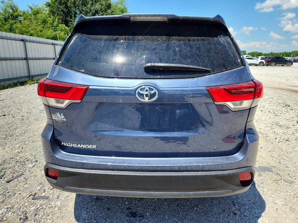 2019 Toyota Highlander VIN 5TDZZRFH2KS336134 COPART salvage auction — HAIL, Ar - Cert Of Title-Salvage, sold $5,600 on 2026-07-29 (photo 6)
