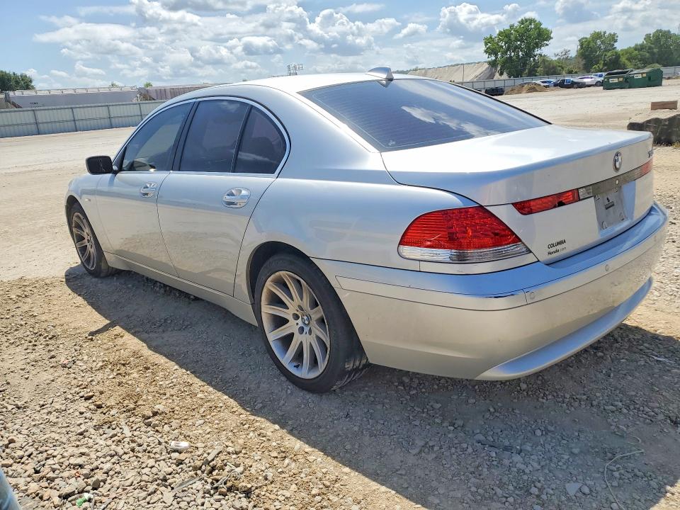 2005 BMW 7 series VIN WBAGL63565DP75562 COPART salvage auction — HAIL, MO - DEALER ONLY CLEAN TITLE, sold $500 on 2026-08-04 (photo 2)