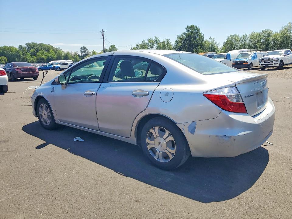 2012 Honda Civic VIN JHMFB4F24CS003270 COPART salvage auction — REAR END, Or - Certificate Of Title, sold $1,600 on 2026-07-22 (photo 2)