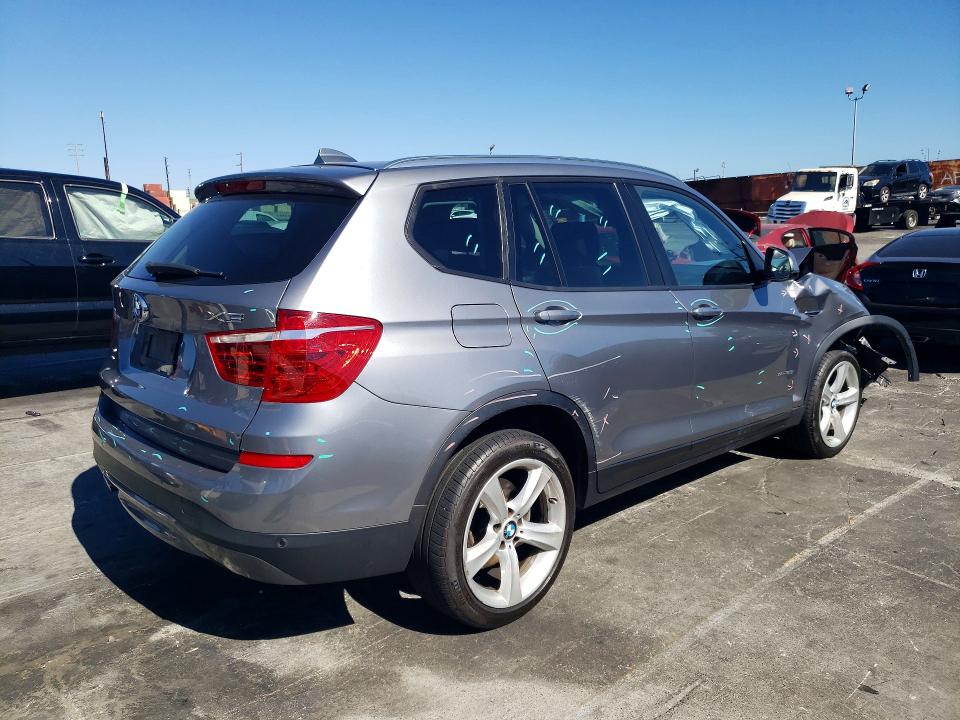 2017 BMW X3 VIN 5UXWZ7C38H0X41697 COPART salvage auction — FRONT END, Ca - Salvage Certificate, sold $975 on 2026-07-15 (photo 3)