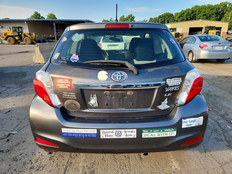 2012 Toyota Yaris VIN JTDJTUD37CD536593 COPART salvage auction — FRONT END, NY - MV-907A SALVAGE CERTIFICATE, sold $350 on 2026-07-21 (photo 6)