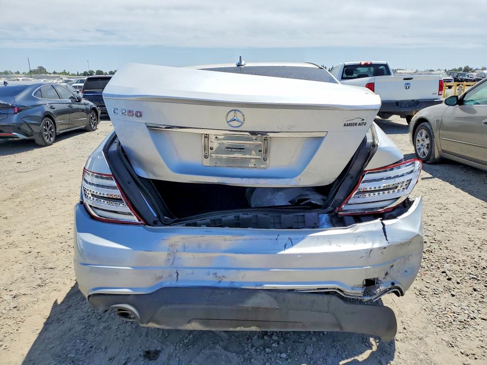 2014 Mercedes-benz C-klasse VIN WDDGF4HB3ER319654 COPART salvage auction — REAR END, Ca - Salvage Certificate, sold $1,200 on 2026-07-14 (photo 6)