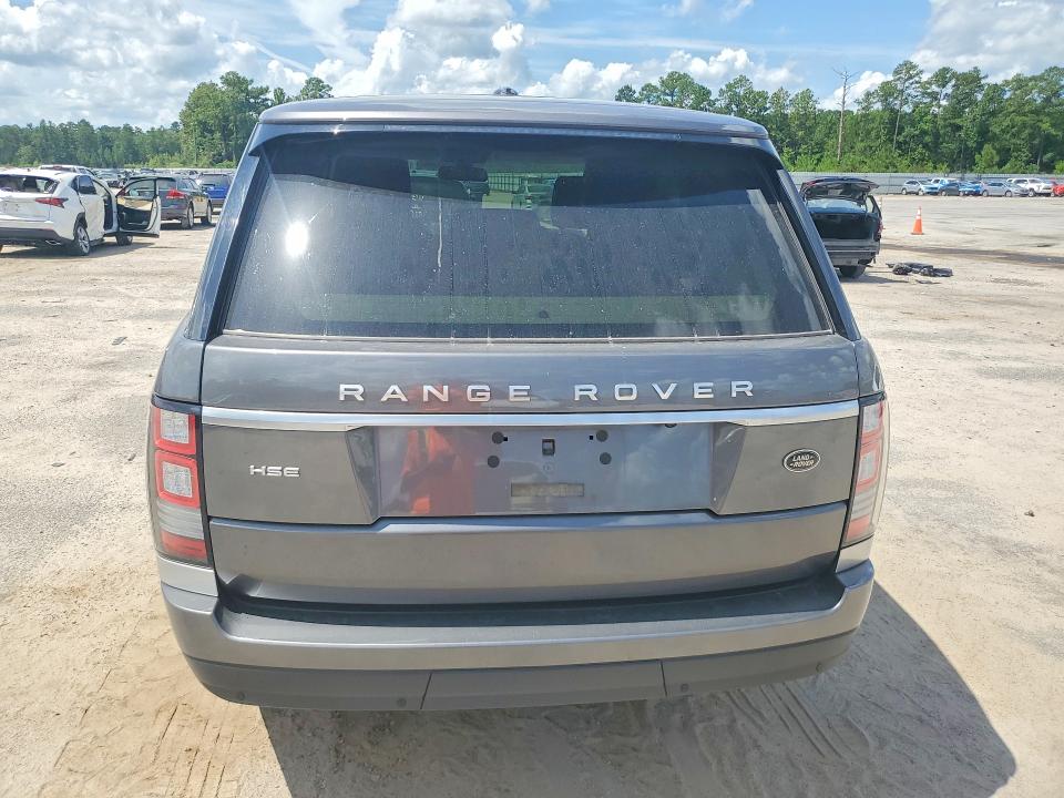 2015 Land rover RANGE ROVER VIN SALGS2VFXFA220498 COPART salvage auction — MINOR DENT/SCRATCHES, Sc - Certificate Of Title, sold $2,950 on 2026-07-27 (photo 6)