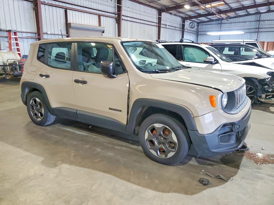 2015 Jeep Renegade VIN ZACCJAAT0FPB73186 COPART salvage auction — FRONT END, Oh - Certificate Of Title, sold $675 on 2026-08-03 (photo 4)