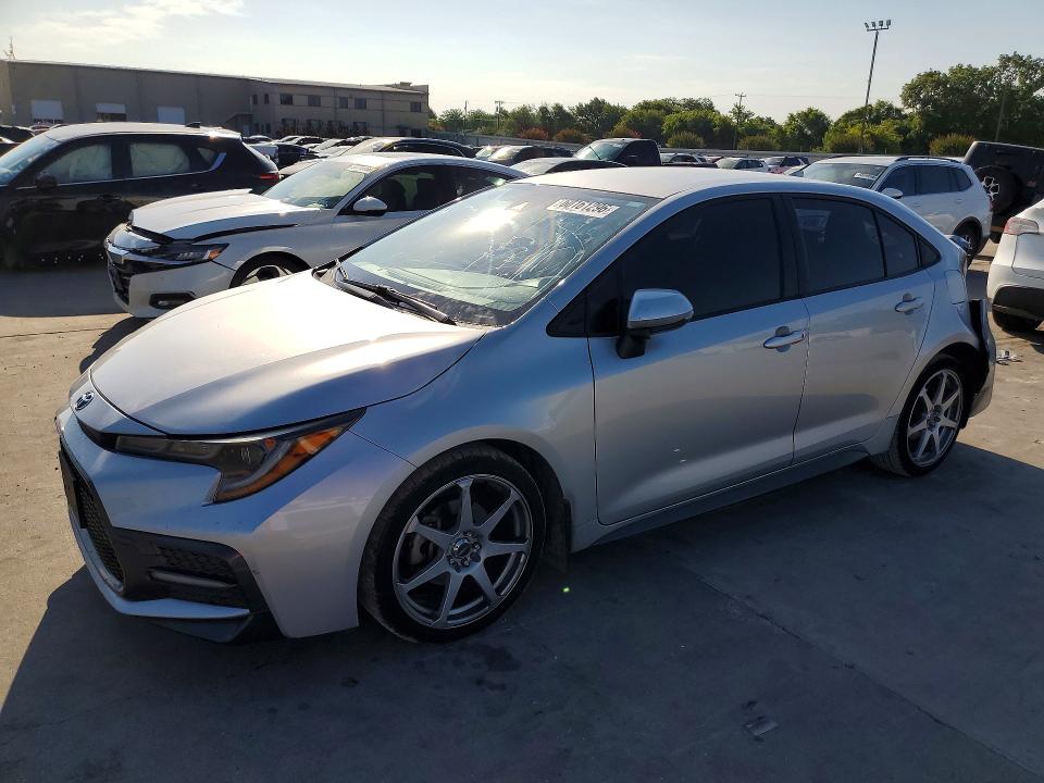 2020 Toyota Corolla VIN JTDS4RCE4LJ050813 COPART salvage auction — REAR END, TX - SALVAGE VEHICLE TITLE (P), sold $4,250 on 2026-07-16 (photo 1)