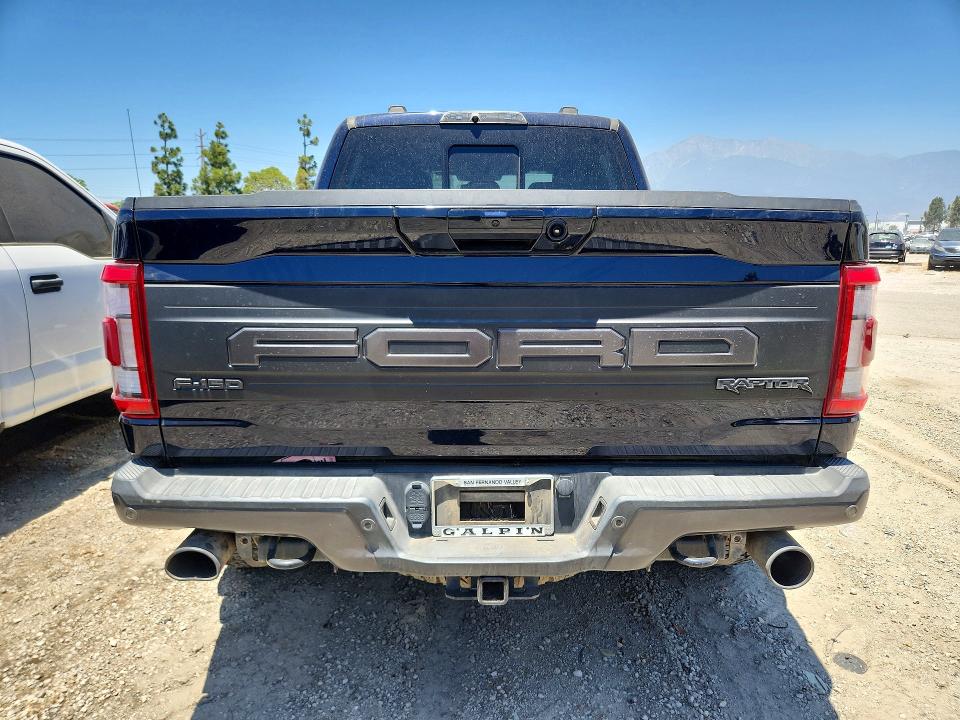 2022 Ford F-150 VIN 1FTFW1RG0NFC21018 COPART salvage auction — VANDALISM, Ca - Salvage Certificate, sold $38,500 on 2026-07-23 (photo 6)