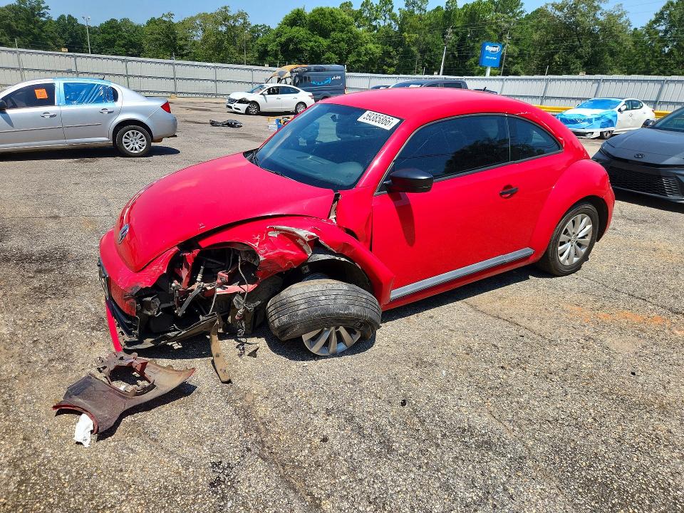 2014 Volkswagen Beetle VIN 3VWFP7AT6EM604032 COPART salvage auction — FRONT END, AL - CERT OF TITLE-SALVAGE TITLE, sold $325 on 2026-08-10 (photo 1)