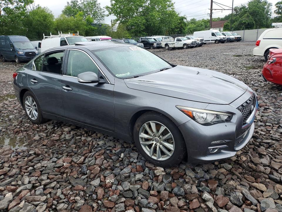 2015 Infiniti Q50 VIN JN1BV7ARXFM421339 COPART salvage auction — VANDALISM, Pa - Certificate Of Salvage, sold $1,550 on 2026-07-13 (photo 4)