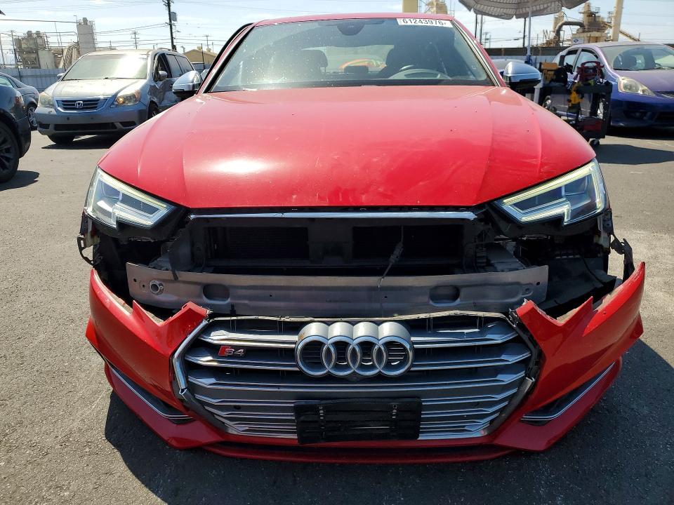 2018 Audi S4 VIN WAUC4AF43JA001332 COPART salvage auction — SIDE, Ca - Salvage Certificate, sold $6,000 on 2026-07-29 (photo 5)