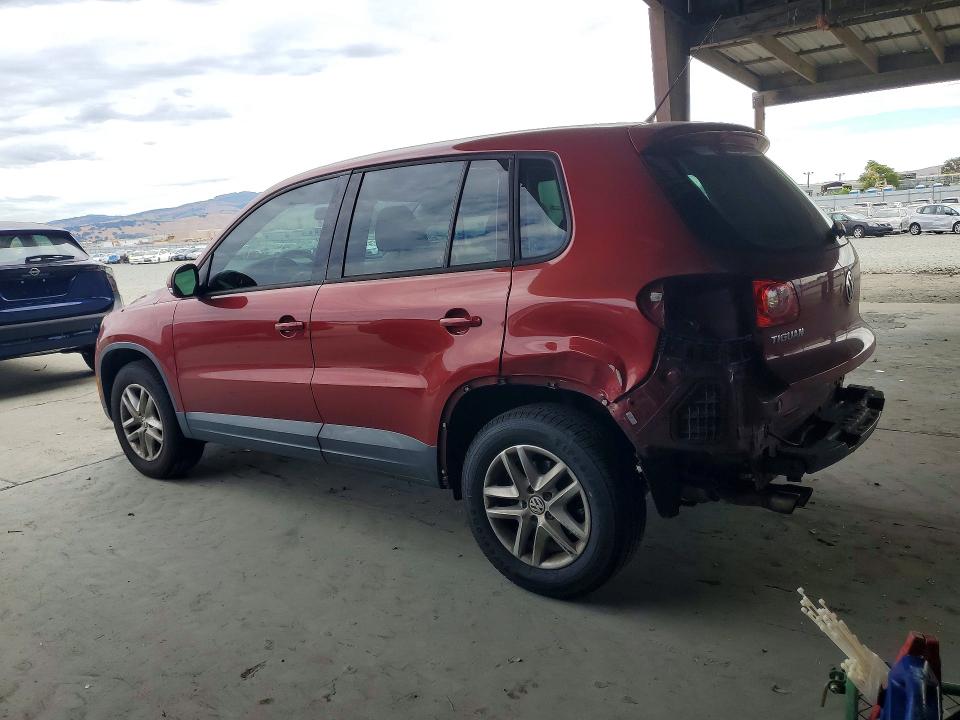 2011 Volkswagen Tiguan VIN WVGAV7AX5BW000436 COPART salvage auction — SIDE, CA - SALVAGE CERTIFICATE, sold $350 on 2026-08-03 (photo 2)