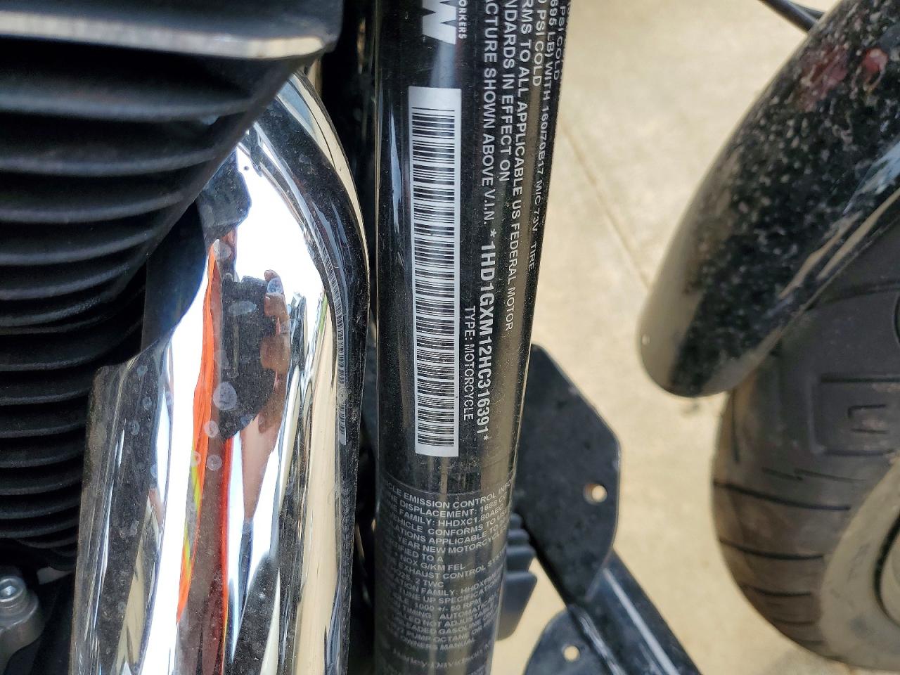 2017 Harley-davidson Fxdb VIN 1HD1GXM12HC316391 COPART salvage auction — All Over, NC - SALVAGE CERTIFICATE OF TITLE, sold $525 on 2026-08-19 (photo 8)