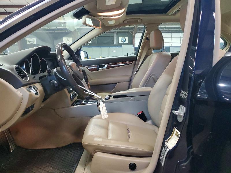 2012 Mercedes-benz C-klasse VIN WDDGF8BB8CA640259 COPART salvage auction — REAR END, CT - CERT OF TITLE-SALVAGE, sold $1,000 on 2026-08-13 (photo 7)