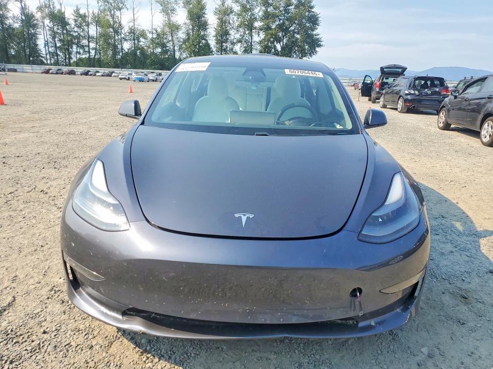 2021 Tesla Model 3 VIN 5YJ3E1EB5MF051077 COPART salvage auction — SIDE, Salvage Title, sold $80 on 2026-07-27 (photo 5)