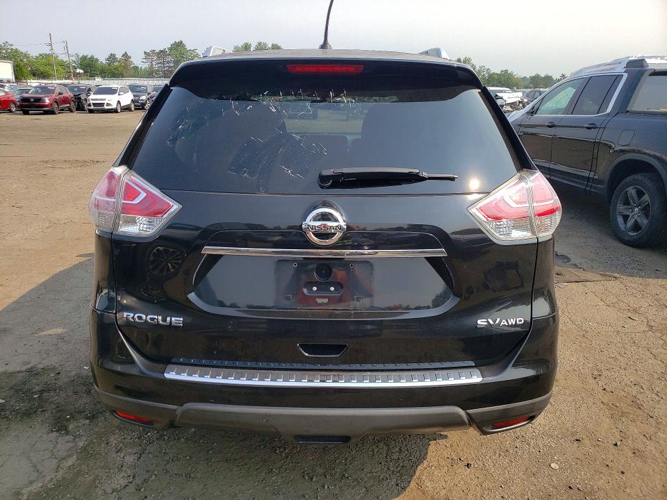 2016 Nissan Rogue VIN KNMAT2MV9GP639802 COPART salvage auction — MINOR DENT/SCRATCHES, CT - CERTIFICATE OF TITLE, sold $450 on 2026-07-31 (photo 6)