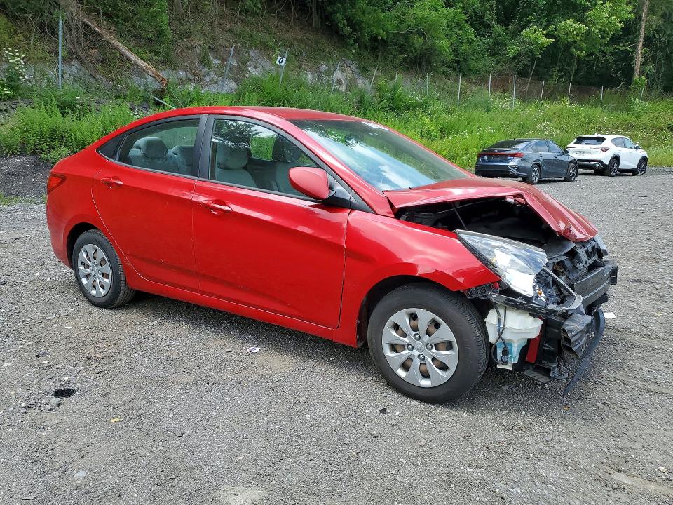 2017 Hyundai Accent VIN KMHCT4AE3HU291552 COPART salvage auction — FRONT END, Ny - Mv-907A Salvage Certificate, sold $325 on 2026-07-23 (photo 4)
