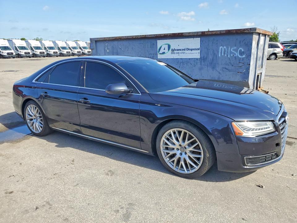 2015 Audi A8 quattro VIN WAUJ2AFD5FN034085 COPART salvage auction — FRONT END, FL - CERTIFICATE OF TITLE, sold $5,800 on 2026-07-30 (photo 4)