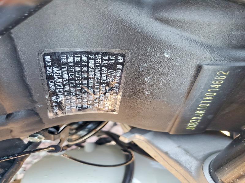 2026 Kawasaki Ninja VIN JKBZXJK10TA014662 COPART salvage auction — FRONT END, NY - MV-907A SALVAGE CERTIFICATE, sold $1,550 on 2026-07-27 (photo 9)