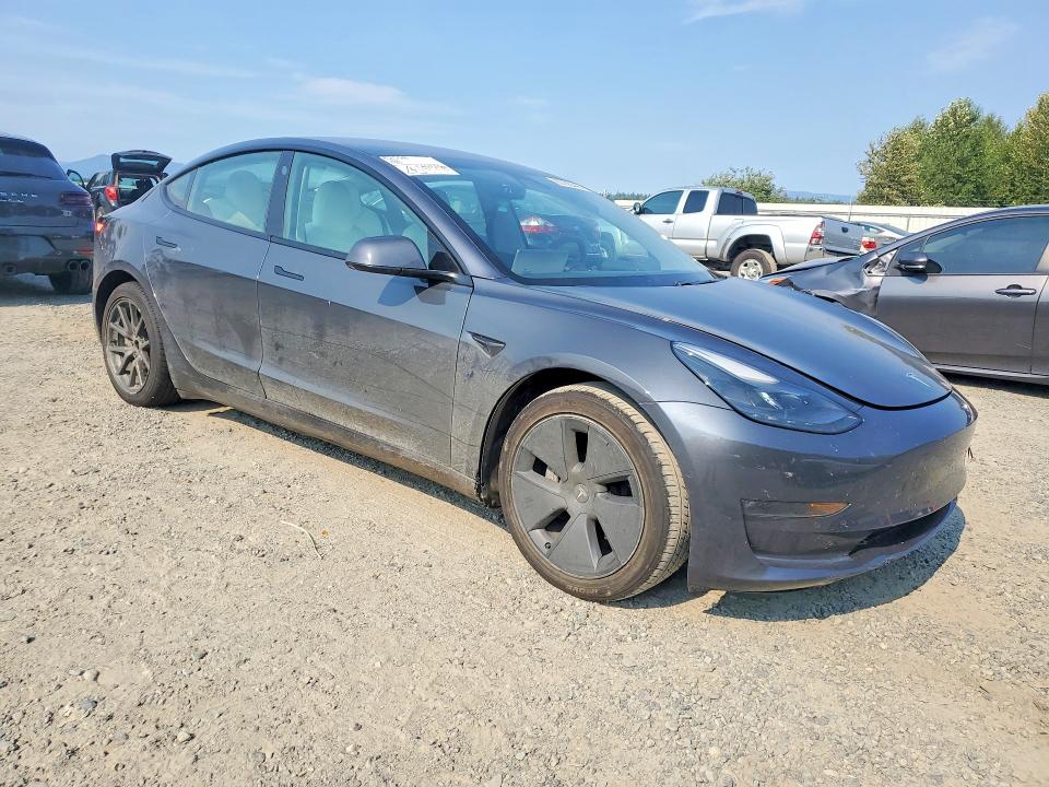 2021 Tesla Model 3 VIN 5YJ3E1EB5MF051077 COPART salvage auction — SIDE, Salvage Title, sold $80 on 2026-07-27 (photo 4)
