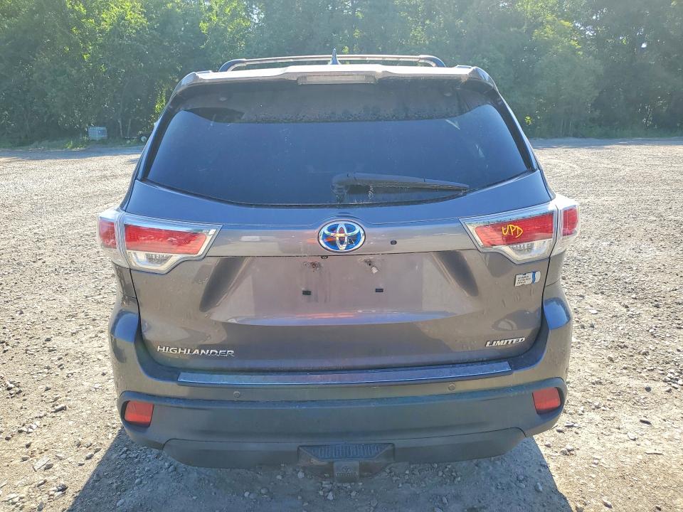2015 Toyota Highlander VIN 5TDDCRFH7FS008676 COPART salvage auction — ROOF, Ma - Cert Of Title-Reconstrctd Coll, sold $5,300 on 2026-07-15 (photo 6)