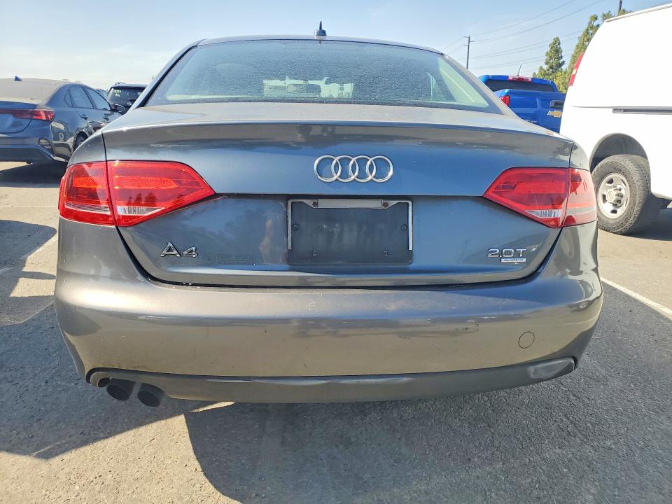 2012 Audi A4 VIN WAUBFAFL8CA047612 COPART salvage auction — MINOR DENT/SCRATCHES, Ca - Dis/Dlr/Exp Only Clean Title, sold $225 on 2026-07-28 (photo 6)