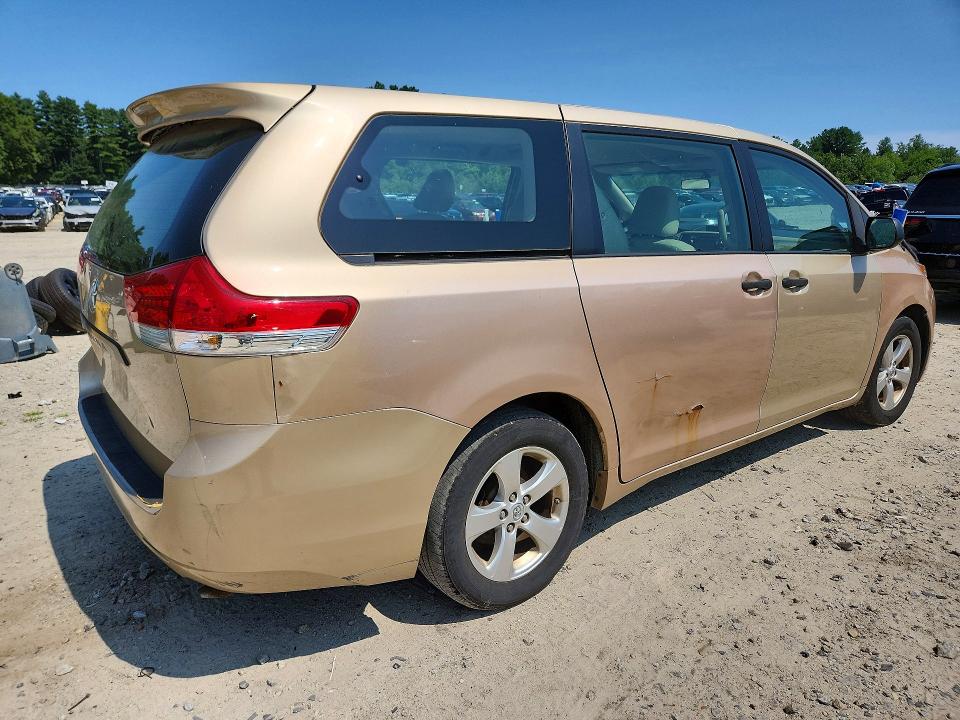 2013 Toyota Sienna VIN 5TDZK3DC2DS360929 COPART salvage auction — FRONT END, Ma - Certificate Of Title, sold $375 on 2026-07-27 (photo 3)