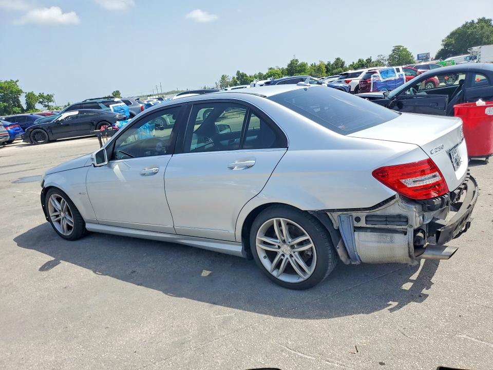 2012 Mercedes-benz C-klasse VIN WDDGF4HB8CA607021 COPART salvage auction — FRONT END, Fl - Cert Of Title Slvg Rebuildable, sold $775 on 2026-08-18 (photo 2)