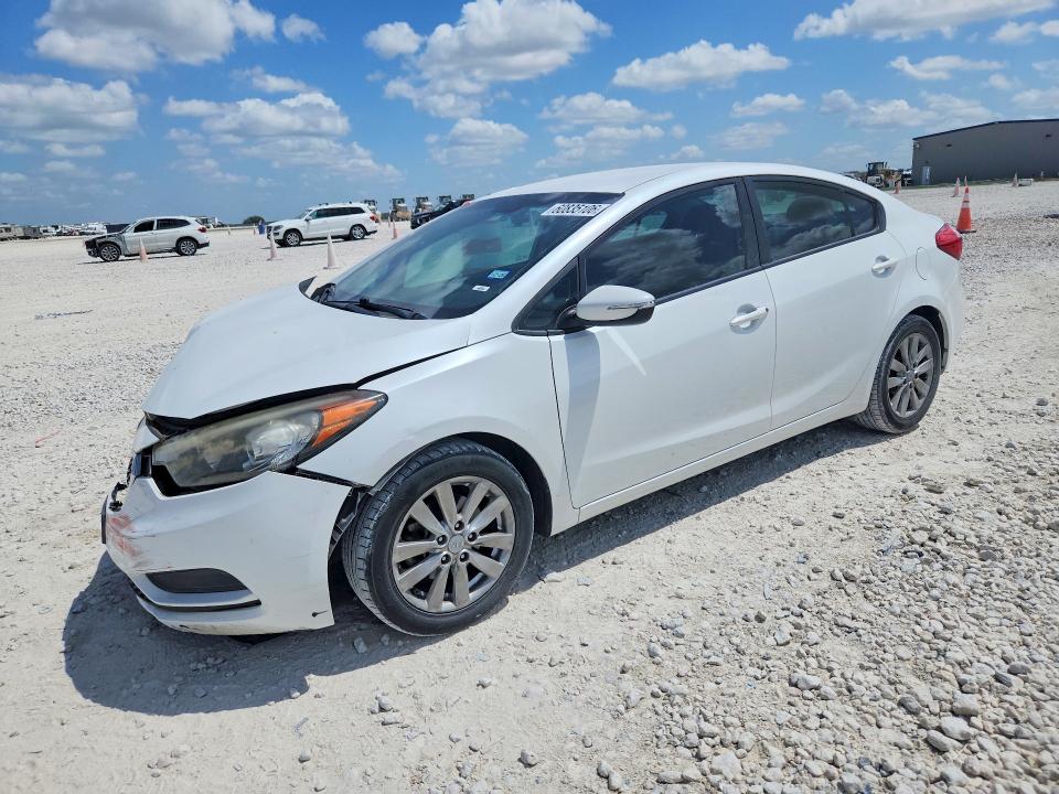 2015 Kia Forte VIN KNAFX4A63F5385014 COPART salvage auction — FRONT END, Tx - Salvage Vehicle Title, sold $1,300 on 2026-07-30 (photo 1)