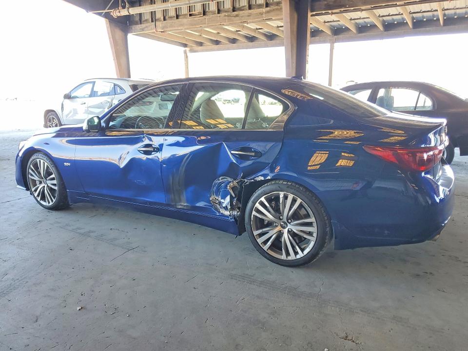 2019 Infiniti Q50 VIN JN1EV7AP9KM515430 COPART salvage auction — SIDE, CA - SALVAGE CERTIFICATE, sold $6,000 on 2026-07-27 (photo 2)