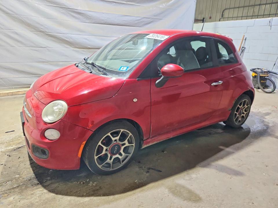 2013 Fiat 500 VIN 3C3CFFBR6DT580815 COPART salvage auction — SIDE, Nh - Certificate Of Title, sold $300 on 2026-08-11 (photo 1)