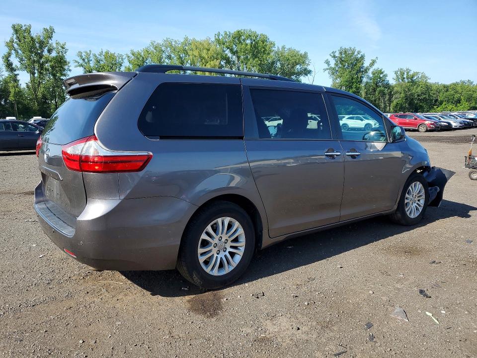 2017 Toyota Sienna VIN 5TDYZ3DC5HS813678 COPART salvage auction — FRONT END, CT - CERT OF TITLE-SALVAGE, sold $650 on 2026-07-24 (photo 3)