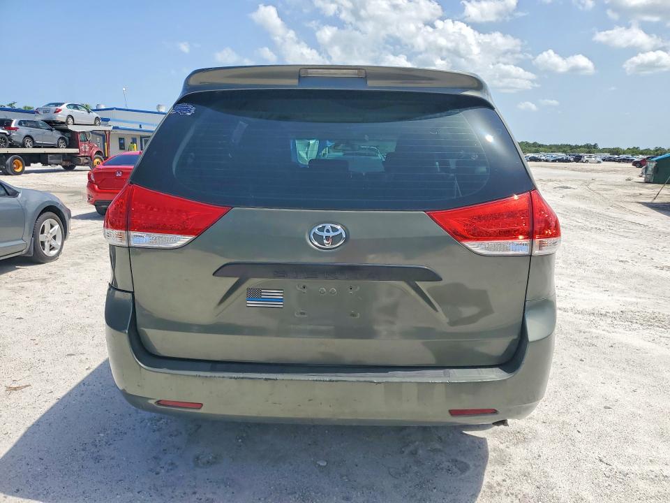 2011 Toyota Sienna VIN 5TDKA3DC4BS008694 COPART salvage auction — NORMAL WEAR, FL - CERTIFICATE OF TITLE, sold $1,550 on 2026-07-18 (photo 6)