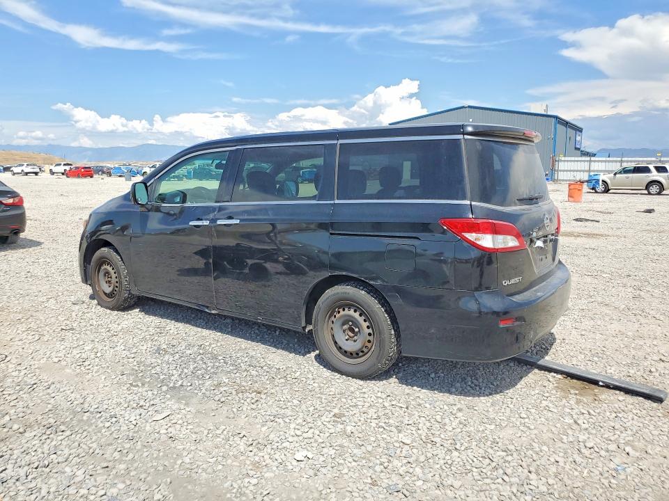2012 Nissan Quest VIN JN8AE2KP1C9034660 COPART salvage auction — REAR END, Ut - Certificate Of Title, sold $150 on 2026-07-28 (photo 2)