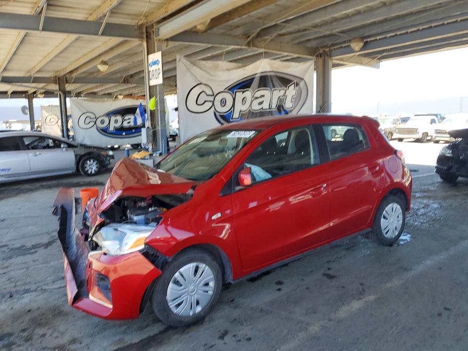 2024 Mitsubishi Mirage VIN ML32AUHJ9RH026088 COPART salvage auction — FRONT END, FL - CERT OF TITLE SLVG REBUILDABLE (P), sold $1,100 on 2026-07-27 (photo 1)